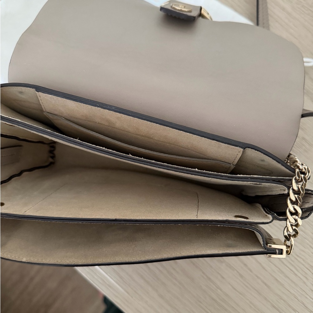 Chloe Beige Leather and Suede Crossbody Bag - Picture 6 of 12